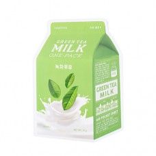 A'PIEU Green Tea Milk One-Pack – Zklidňující plátýnková maska s extraktem ze zeleného čaje (O2333)